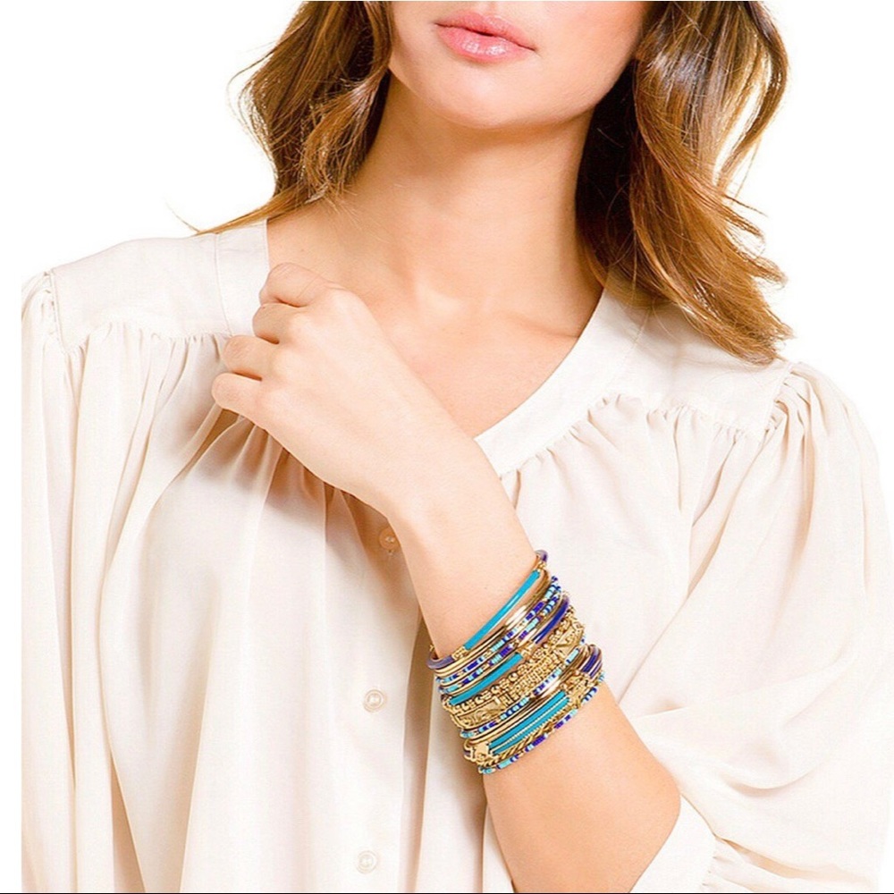NWT Gorgeous AMRITA SINGH Gorgeous MONACO 18-piece Bangle Set  BLUE/TURQUOISE